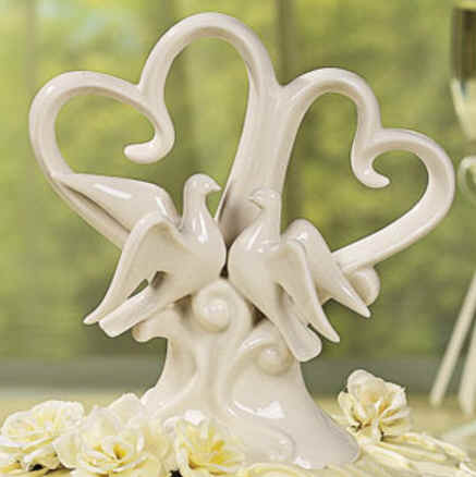 Hearts Doves Cake Topper 2500US Wedding Cake Topper