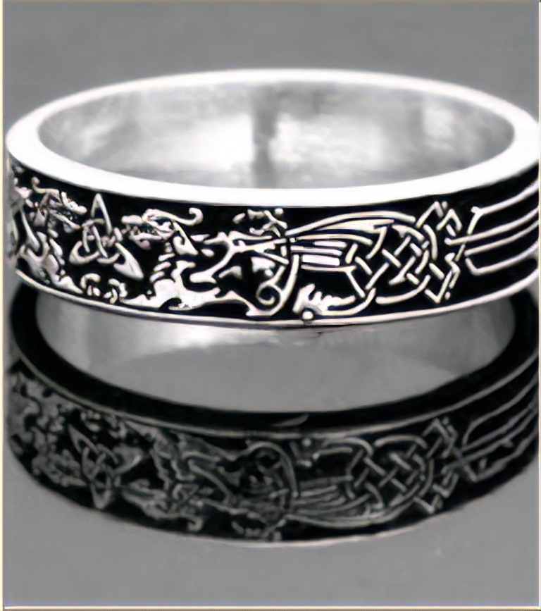 Celtic Dragon Ring Narrow - Image 2