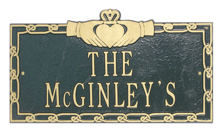 Claddagh Personalized Wall Sign