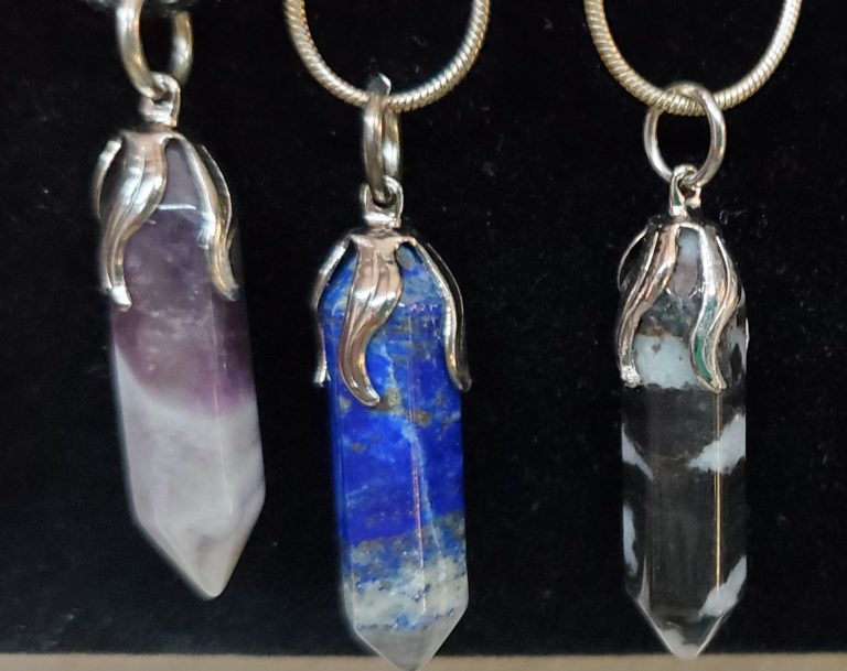 Wire Wrapped Stone Pendants