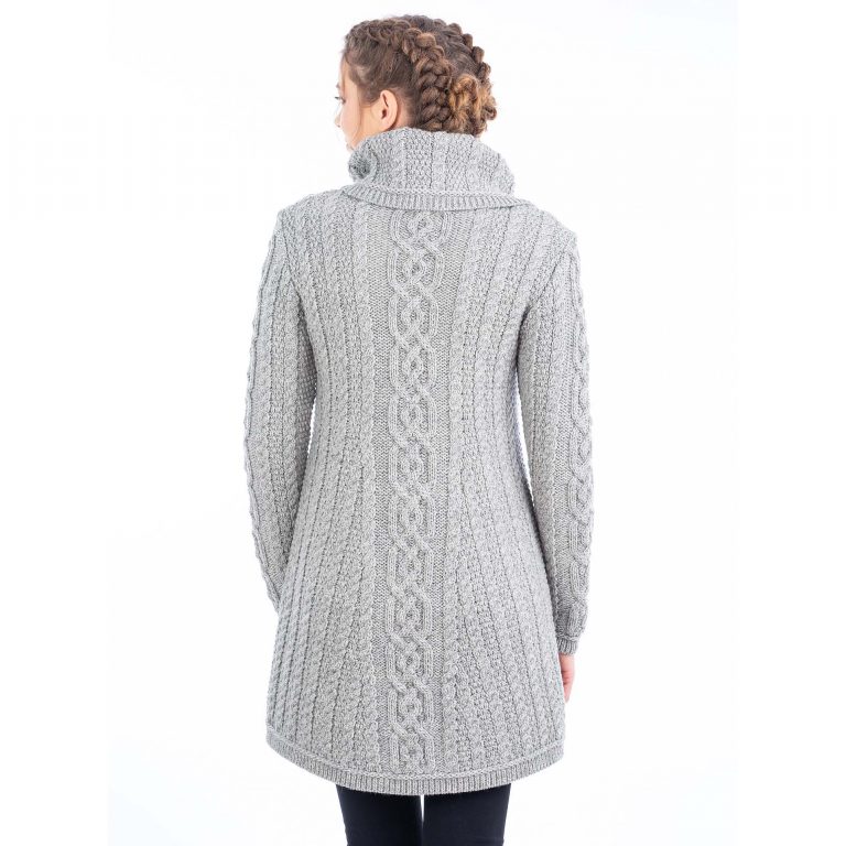 4 Button Collar Aran Coat - Image 2