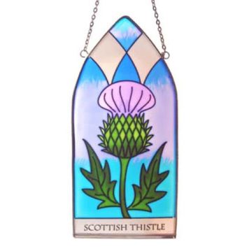 scot thistle stained glass