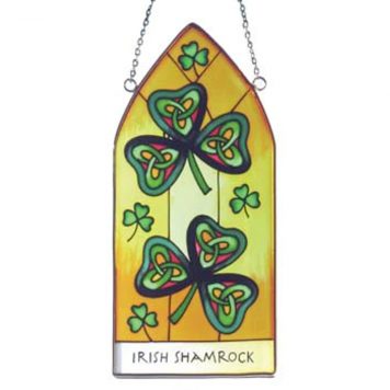 shamrock stained glass