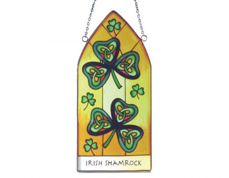 shamrock stained glass