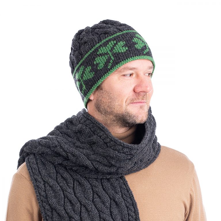 Men's Aran Cap & Scarf - Image 2