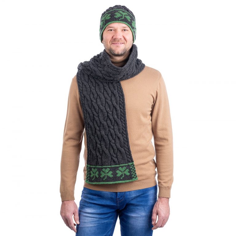 Men's Aran Cap & Scarf - Image 3