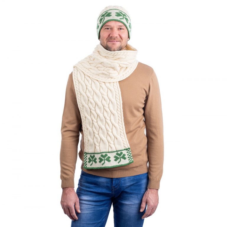 Men's Aran Cap & Scarf - Image 4