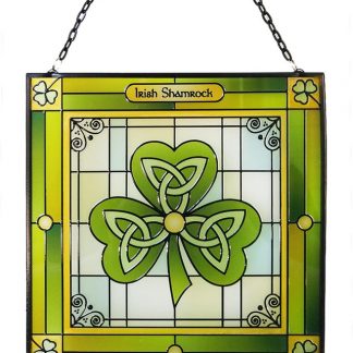 shamrock panel stained glass