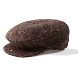 brown tweed cap